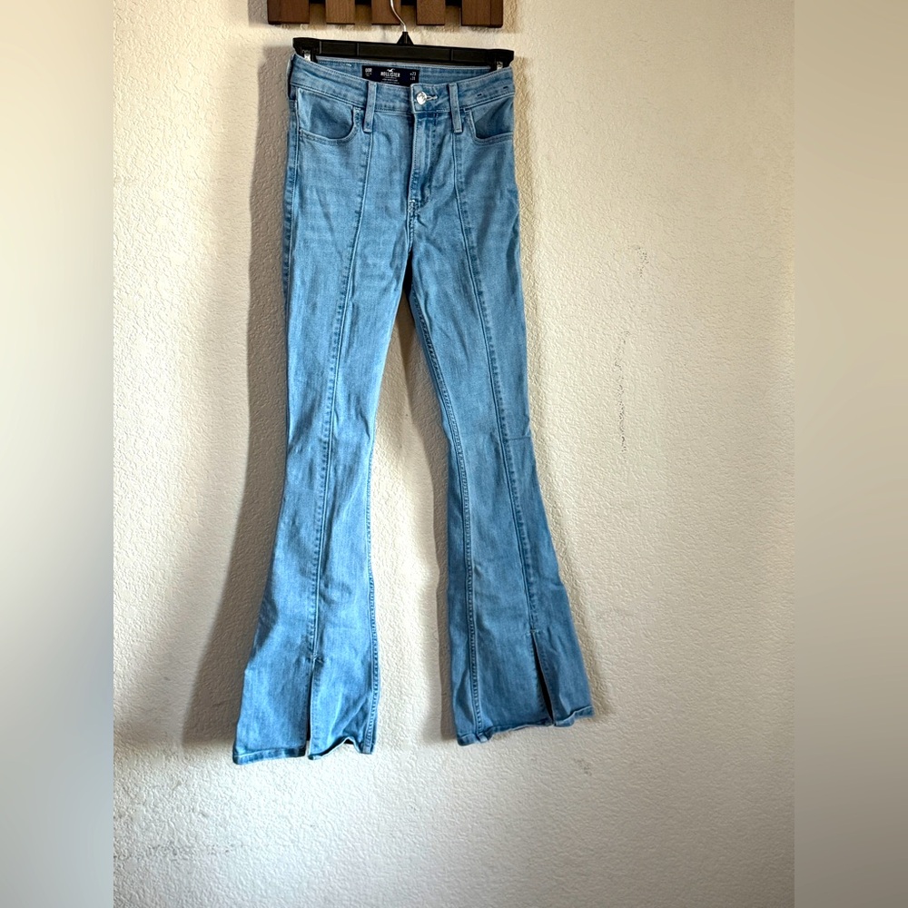 Hollister Sky Blue Wide Leg Jeans